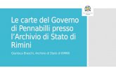 Le carte del Governo di Pennabilli presso l'Archivio di Stato di Rimini