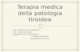 Terapia medica della patologia tiroidea