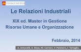Relazioni Industriali in Italia e in Europa