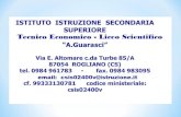 I.I.S. "A. GUARASCI" TECNICO ECONOMICO E LICEO SCIENTIFICO DI ROGLIANO (CS)