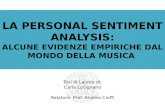 La sentiment analysis a livello personale: Alcune evidenze empiriche dal mondo della musica (Caso Ma