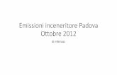 Emissioni inceneritore padova ottobre 2012