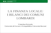 [Maratona Lombardia] Finanza locale: patti di stabilità e federalismo