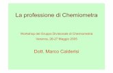 Workshop di Chemiometria 2005 - Varenna