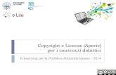 Copyright e Licenze (Aperte) per i contenuti didattici