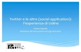 Twitter e le altre social application: l'esperienza del Comune di Udine