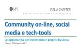 Mpi italia, firenze 12 9-13 corso community on-line, social media e tech-tools