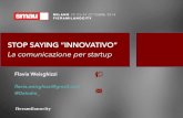 Stop saying "innovative" - La comunicazione per startup - Smau Milano 2014