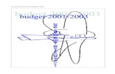 Budget 2001 2003