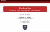 Benchmarking 2 - Architettura degli Elaboratori - AA 2010/2011 - UNICAM