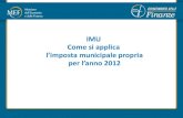 Guida all'applicazione dell'IMU per il 2012
