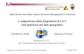 Esperienza apertura primi dati OGD della PAT (Segreteria SIAT) Laboratorio Opendata Facoltà di Sociologia, Università di Trento