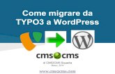 Come migrare da TYPO3 a WordPress
