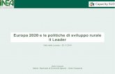 Europa 2020 e le politiche di sviluppo rurale Il Leader - Cacace