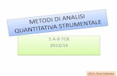 Metodi di analisi quantitativa strumentale 1