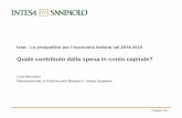 L. Mezzomo - Istat - Le prospettive per l’economia italiana nel 2014-2015. Quale contributo dalla spesa in conto capitale?