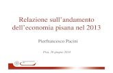 A. Susini: Relazione sull'andamento dell'economia pisana 2013