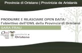 Produrre e Rilasciare Open Data: l'obiettivo dell'OML della Provincia di Oristano