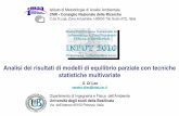 Analisi dei risultati di modelli di equilibrio parziale con tecniche statistiche multivariate, di Senatro Dileo