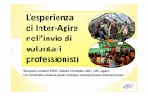 FOSIT - SIMPOSIO Atelier 1   l'esperienza di Inter-Agire nell'invio di volontari professionisti