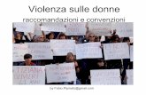 Violenza sulle donne. Raccomandazioni e diritto internazionale