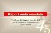 Report di metà mandato alla Provincia di Gorizia (2006 - 2009)