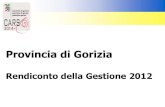 Bilancio consuntivo 2012 - Provincia di Gorizia