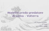 Modello preda predatore di Lotka Volterra