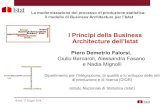 P. D. Falorsi - I Principi della Business Architecture dell’Istat