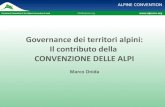 Governance dei territori alpini: il contributo della Convenzione delle Alpi - Marco Onida