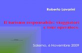Roberto LAVARINI: The responsible tourism: travellers and tour operators