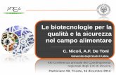 Le biotecnologie per la qualità e la sicurezza nel campo alimentare - A.F. De Toni, Università degli Studi di Udine