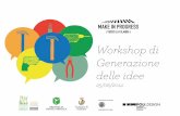 Make in Progress | Workshop di generazione delle idee