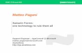 Xamarin Forms: one technology to rule them all - Matteo Pagani - Codemotion Rome 2015