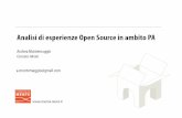 Analisi di esperienze Open Source in ambito PA