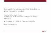 C. Lucarelli, S. Orsini, V. Talucci, P. Ungaro - La relazione tra popolazione e ambiente: alcuni spunti di analisi