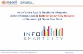 OpenGeoData al servizio della Smart City: App InfoSmartCity - Nicola Lavenuta (MACNIL) - Conferenza OpenGeoData Italia 2015