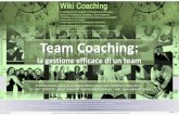 Team coaching e la gestione efficace di un team