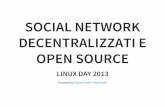 Social Network Decentalizzati e Open Source