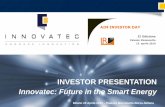 Innovatec - AIM Investor Day - 15th April 2015