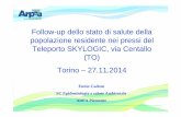 Follow-up dello stato di salute della popolazione residente nei pressi del Teleporto SKYLOGIC, via Centallo (TO)