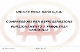 Mauro Arsenio - Dorin - COMPRESSORI A VELOCITA’ VARIABILE: VANTAGGI E SFIDE