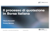 Borsa Italiana - Processo di quotazione in borsa