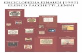 Enciclopedia einaudi [1982] - elenco Pacchetti_Lemmi