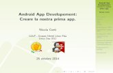 Android App Development, Creare la nostra prima app