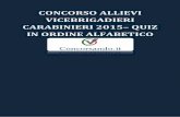 Concorso Allievi Vicebrigadieri Carabinieri 2015 - Quiz in ordine alfabetico