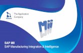 SAP MII - Manufacturing Integration & Intelligence