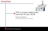 Analisi VOC secondo D.Lgs 152/06 in acque sotterranee