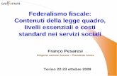 Federalismo,livelli essenziali e costi standard nei servizi sociali