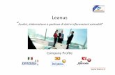 Leanus: analisi, elaborazione e gestione di dati e informazioni aziendali